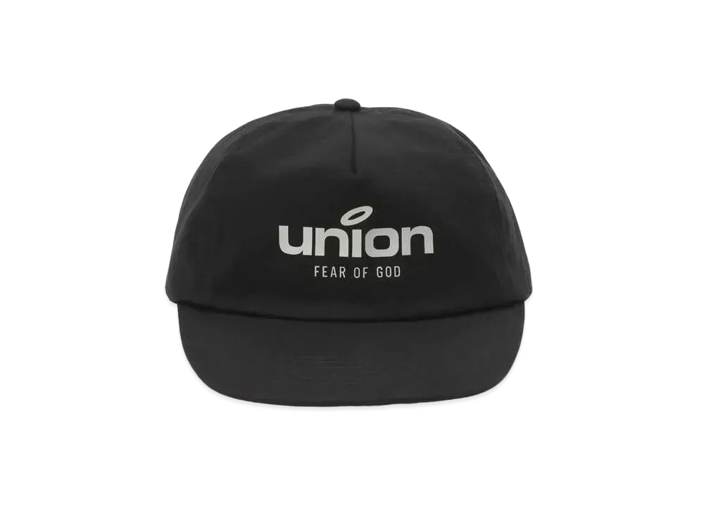 FEAR OF GOD ESSENTIALS × UNION Panel Hat "Black"