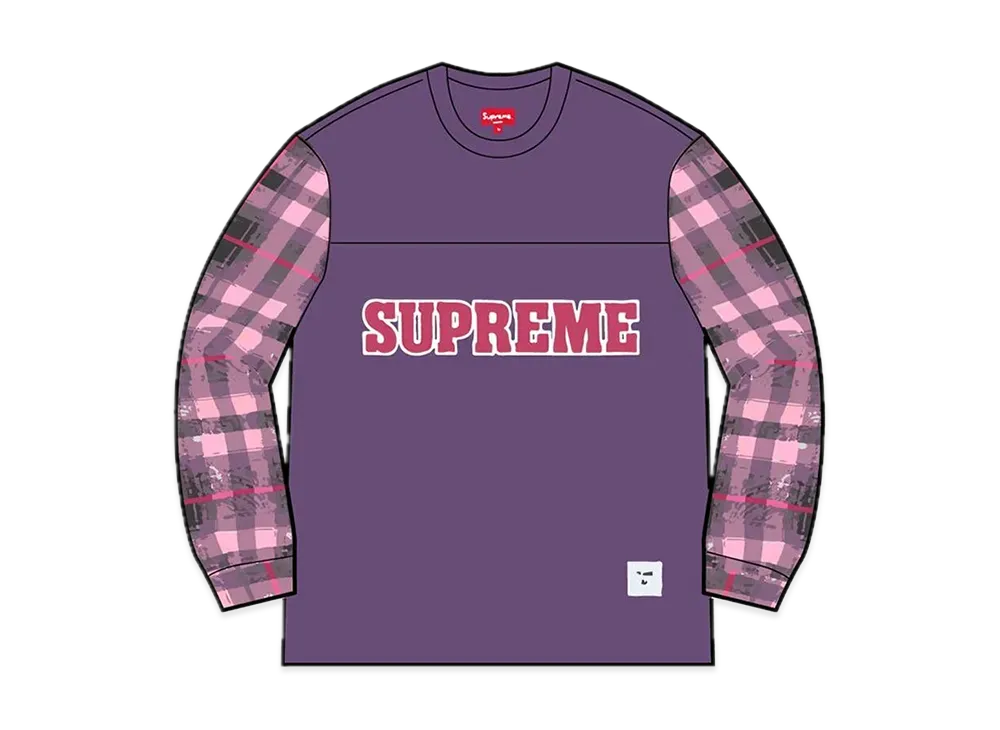 Supreme Plaid Sleeve L/S Top "Dusty Purple"