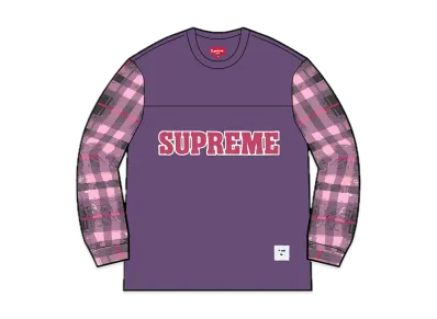Supreme Plaid Sleeve L/S Top "Dusty Purple"