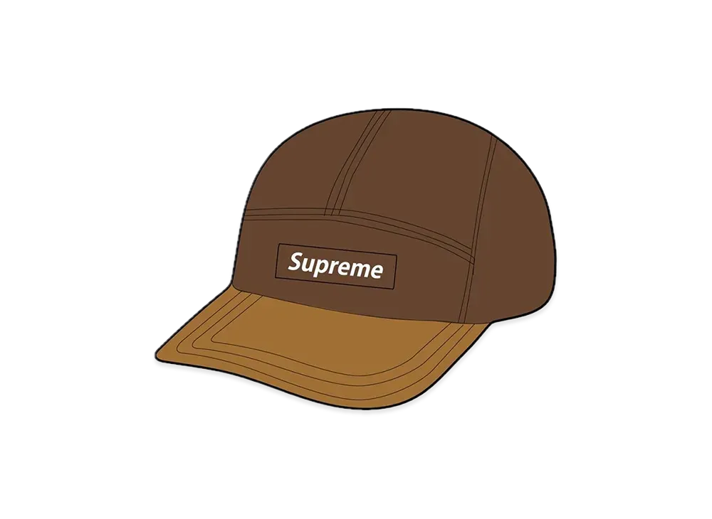 Supreme Waxed Cotton Camp Cap "Brown"