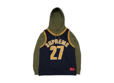 Supreme Basketball Jersey Hooded Sweatshirt "Olive"