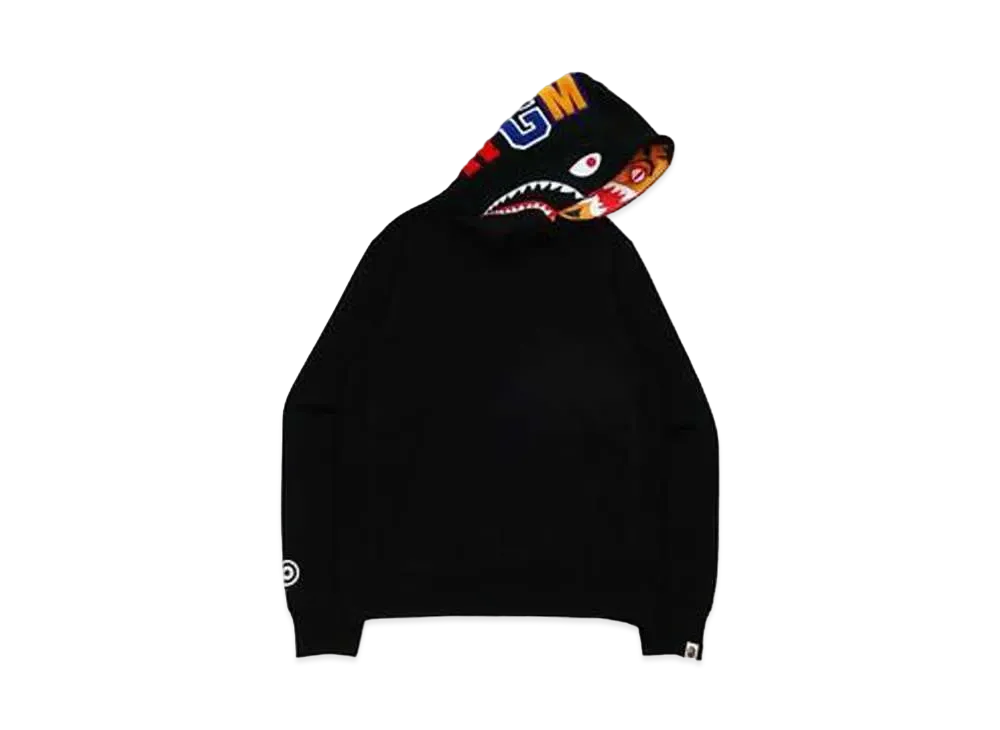 A BATHING APE SHARK X TIGER PULLOVER HOODIE "Black"