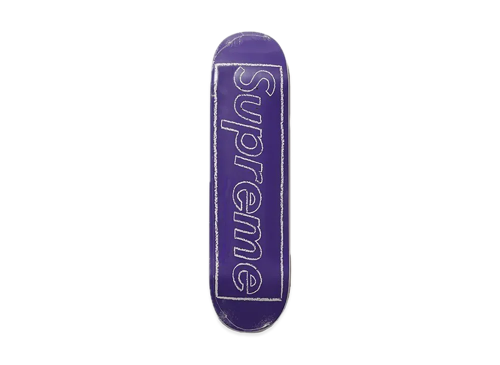Supreme KAWS Chalk Logo Skateboard "Purple"