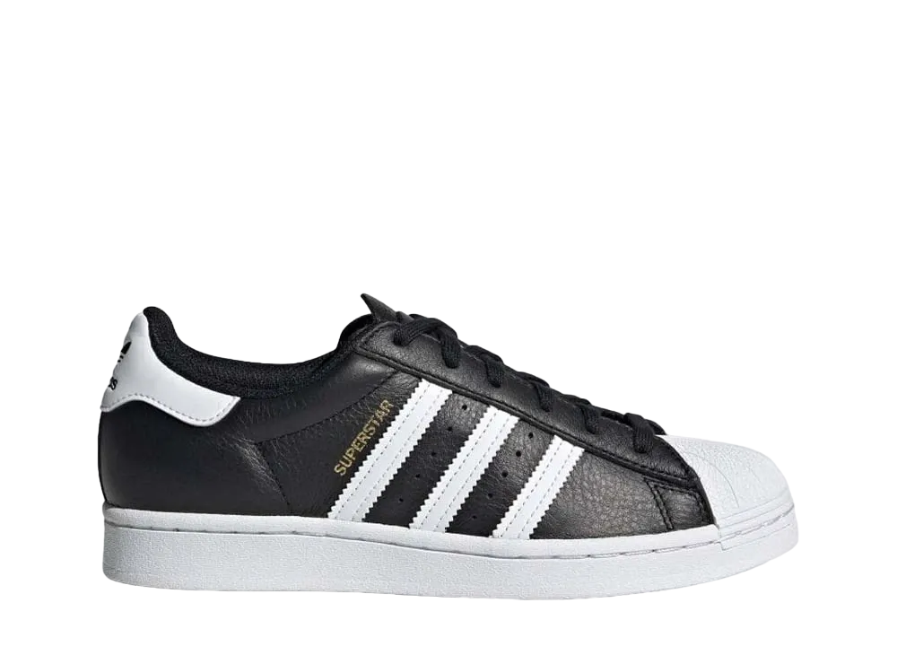 adidas Women's Superstar Triple Tongue "Core Black/Footwear White/Gold Metallic"