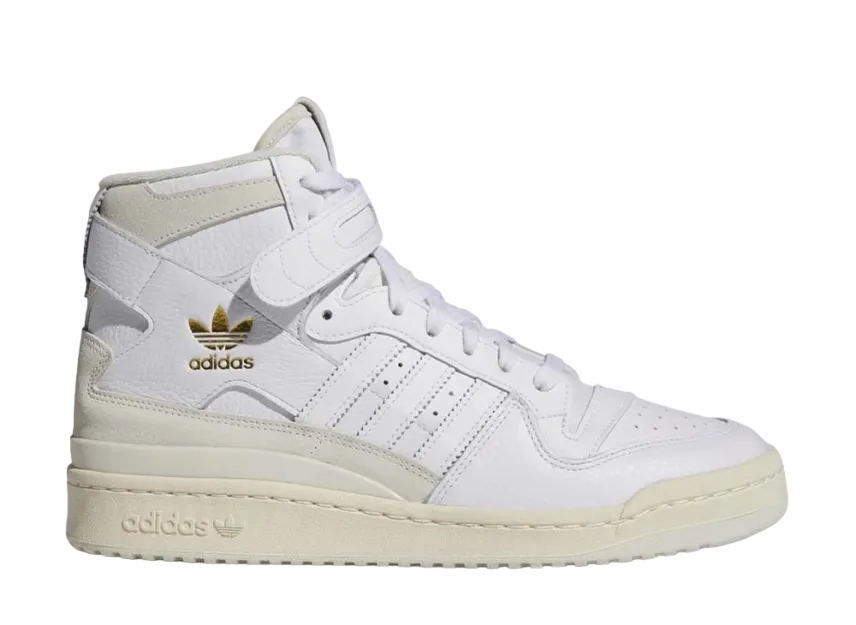 アディダス フォーラム ’84 ハイ フィーチャーズ ゴールド トレフォイル ロゴズ "ホワイトティント"
