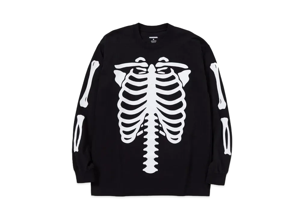 NEIGHBORHOOD BONES / C-TEE . LS "Black"