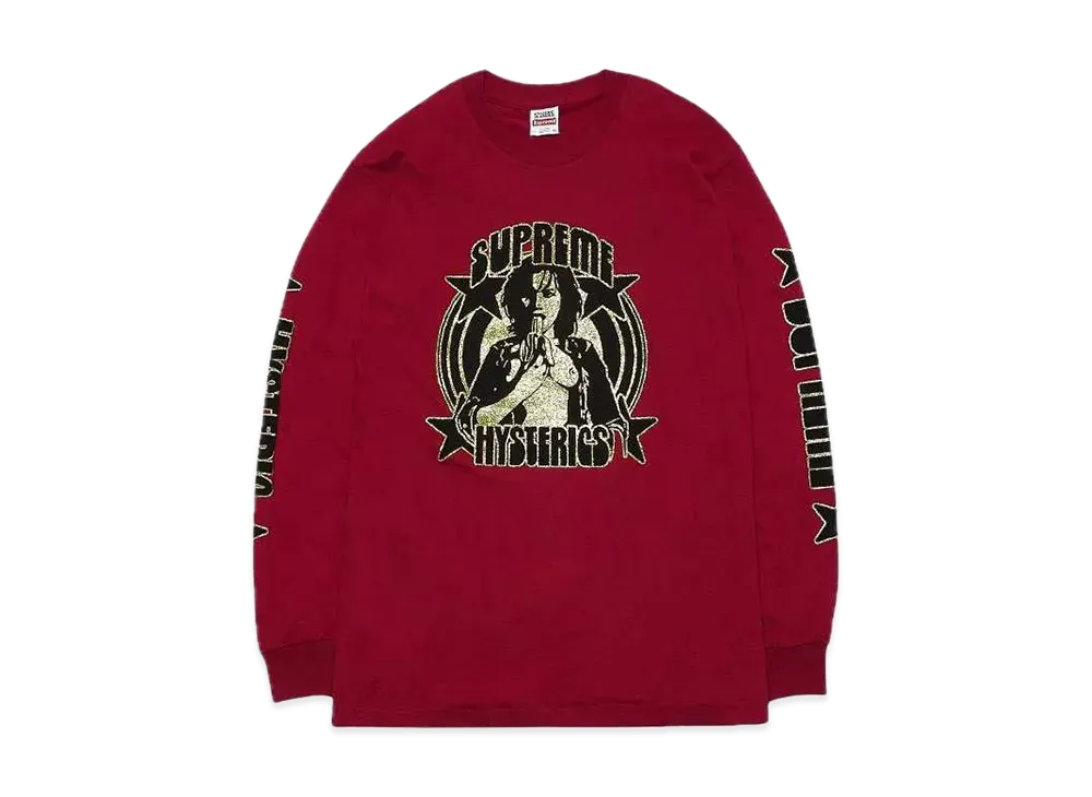 Supreme x HYSTERIC GLAMOUR L/S Tee "Burgundy"