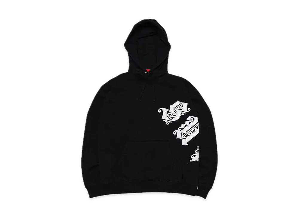 Supreme Old English Wrap Hooded Sweatshirt "Black"