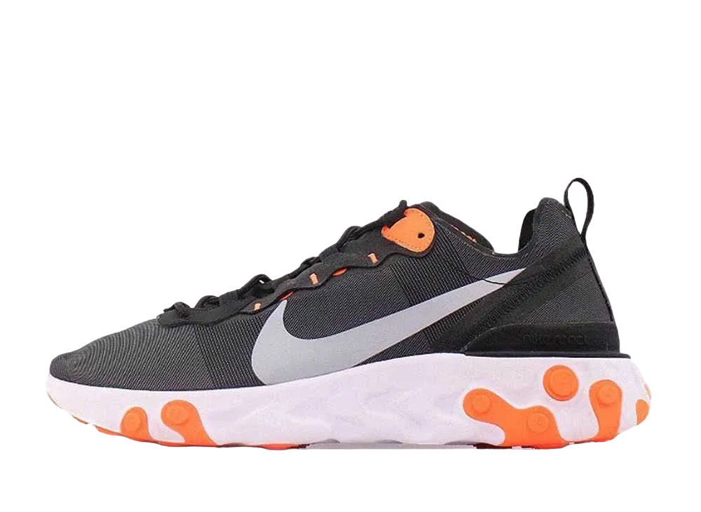 NIKE REACT ELEMENT 55 "BLACK COOL GREY TOTAL ORANGE"