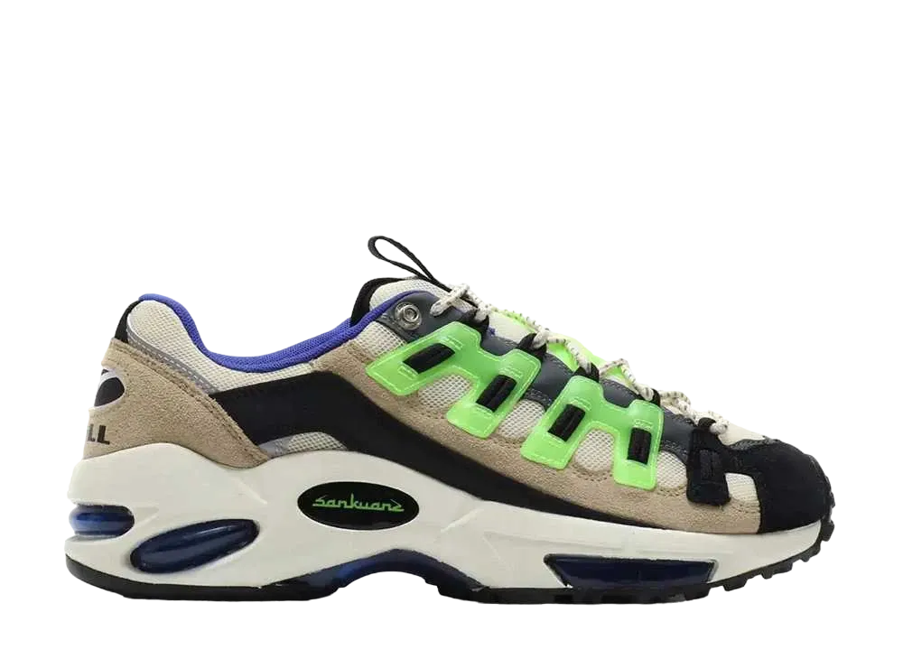 サンクアンズ × プーマ セル エンデューラ "クラウド クリーム/グリーン ゲッコウ ブラック"