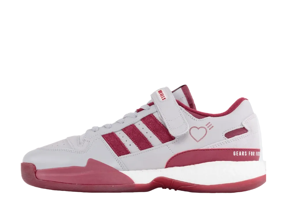 HUMAN MADE × adidas CONSORTIUM FORUM LOW "GREY/BURGUNDY"