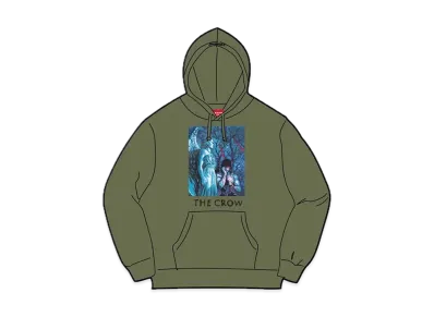 Supreme The Crow Hooded Sweatshirt "Olive"