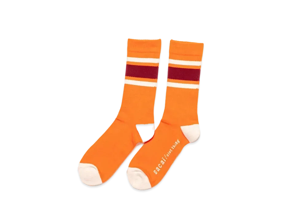 sacai sacai x CLOT Socks "Orange"
