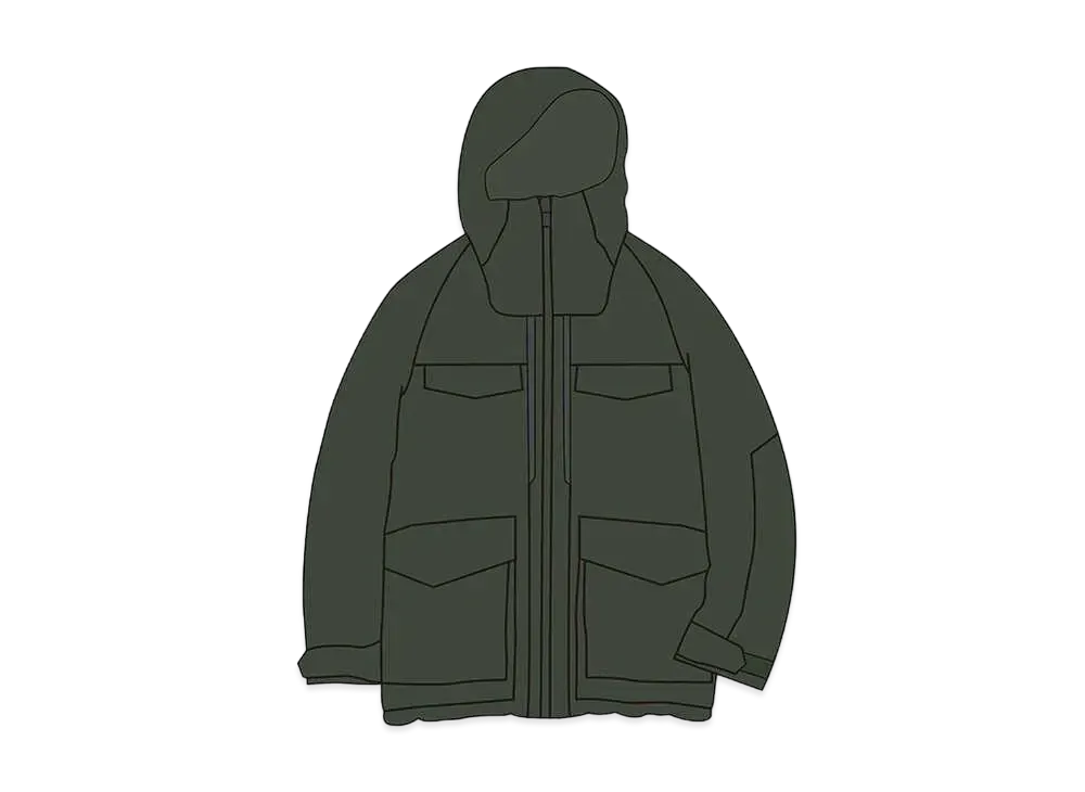 Uniqlo White Mountaineering Hybrid Down Oversize Parka "Dark Green"