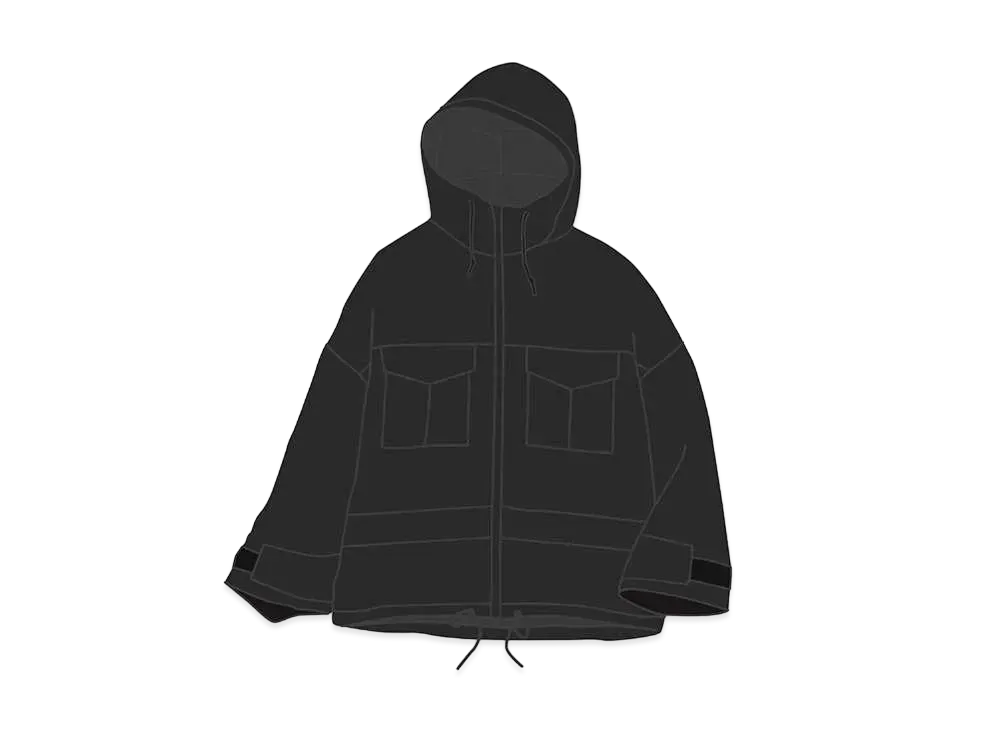 Uniqlo White Mountaineering Hybrid Down Oversize Parka Women "Black"