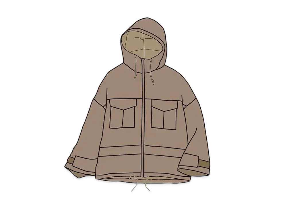 Uniqlo White Mountaineering Hybrid Down Oversize Parka Women "Brown"