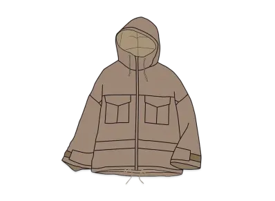 Uniqlo White Mountaineering Hybrid Down Oversize Parka Women "Brown"