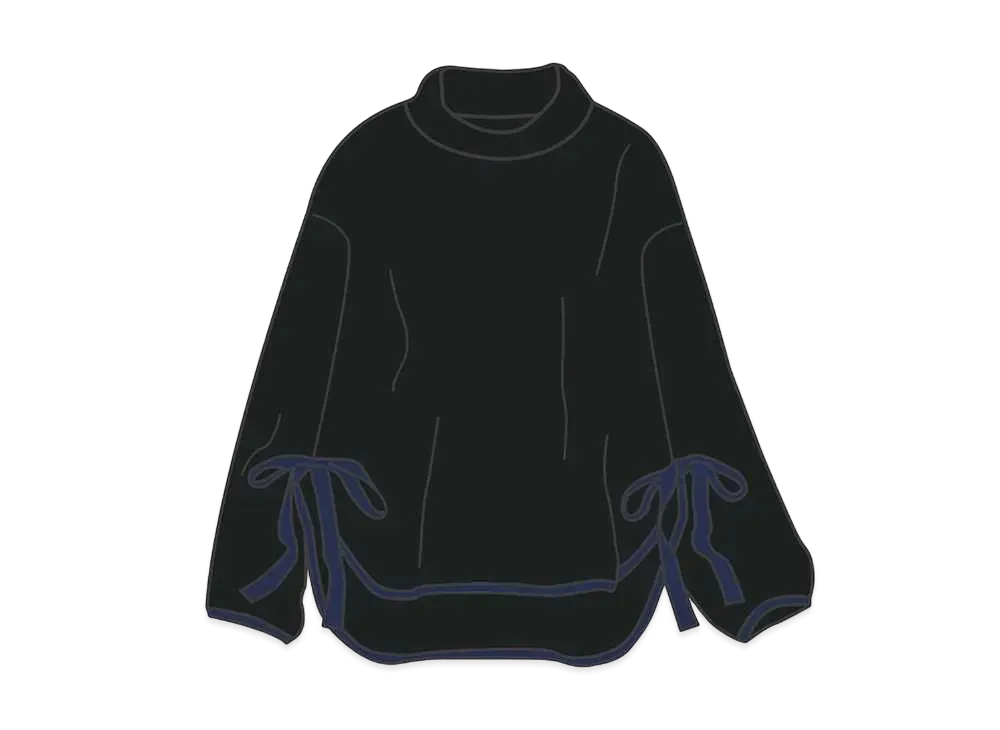 Uniqlo White Mountaineering Fleece Oversize Mockneck Pullover Women "Black"