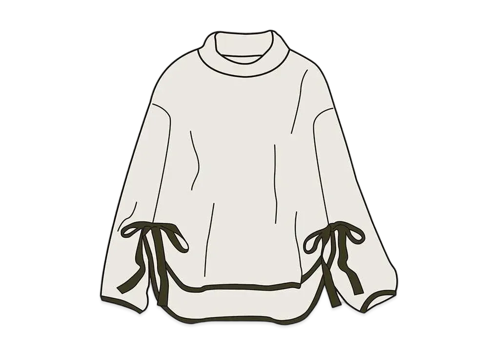 Uniqlo White Mountaineering Fleece Oversize Mockneck Pullover Women "Off White"