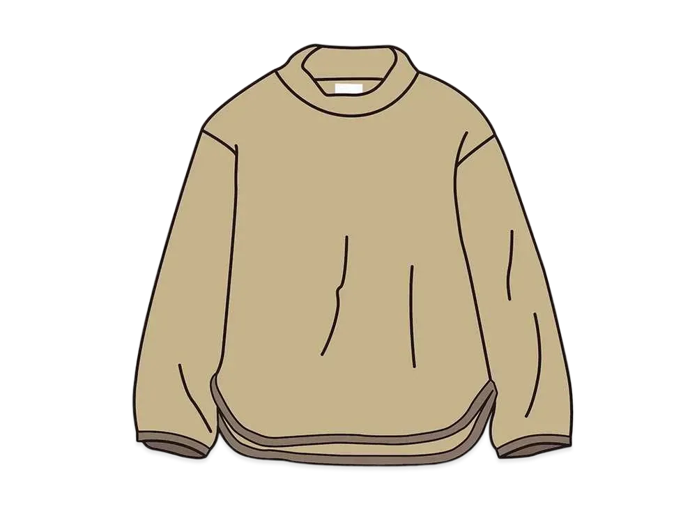 Uniqlo White Mountaineering Fleece Mockneck Pullover Kids "Beige"