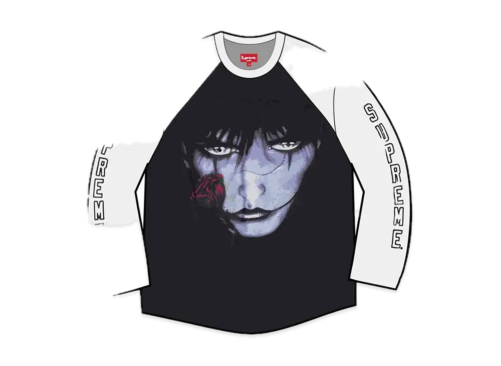 Supreme The Crow Raglan L/S Top #1 "White"