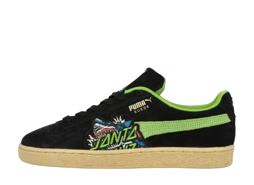 Santa Cruz × Puma Suede "Black/Green Flash"