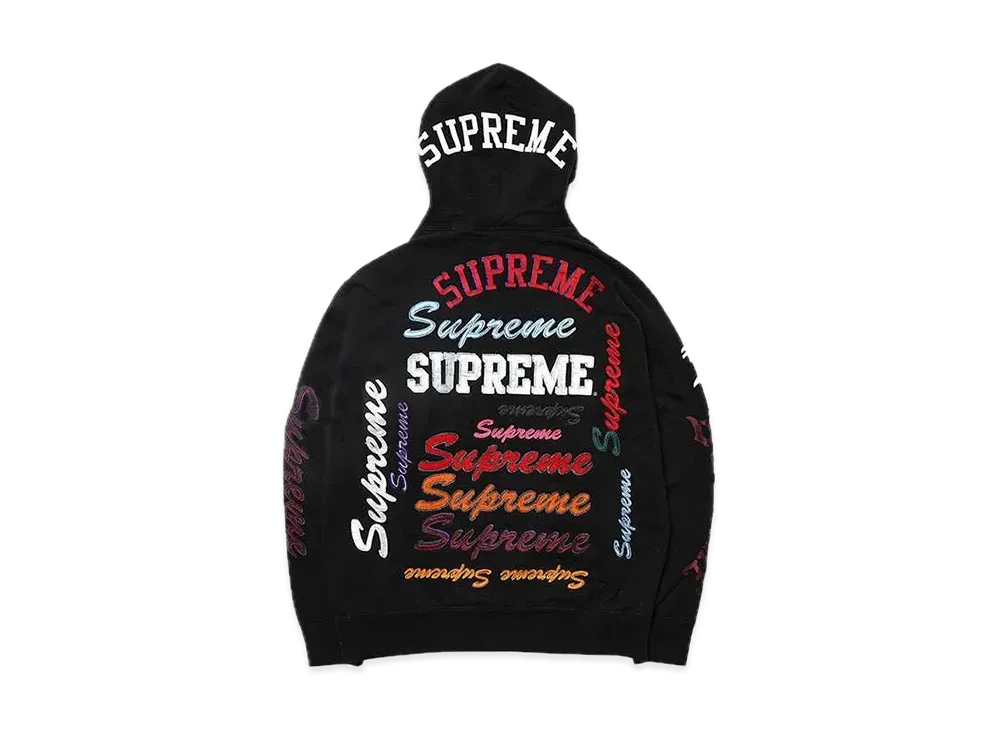 Supreme Multi Logo Hooded Sweatshirt "Black"