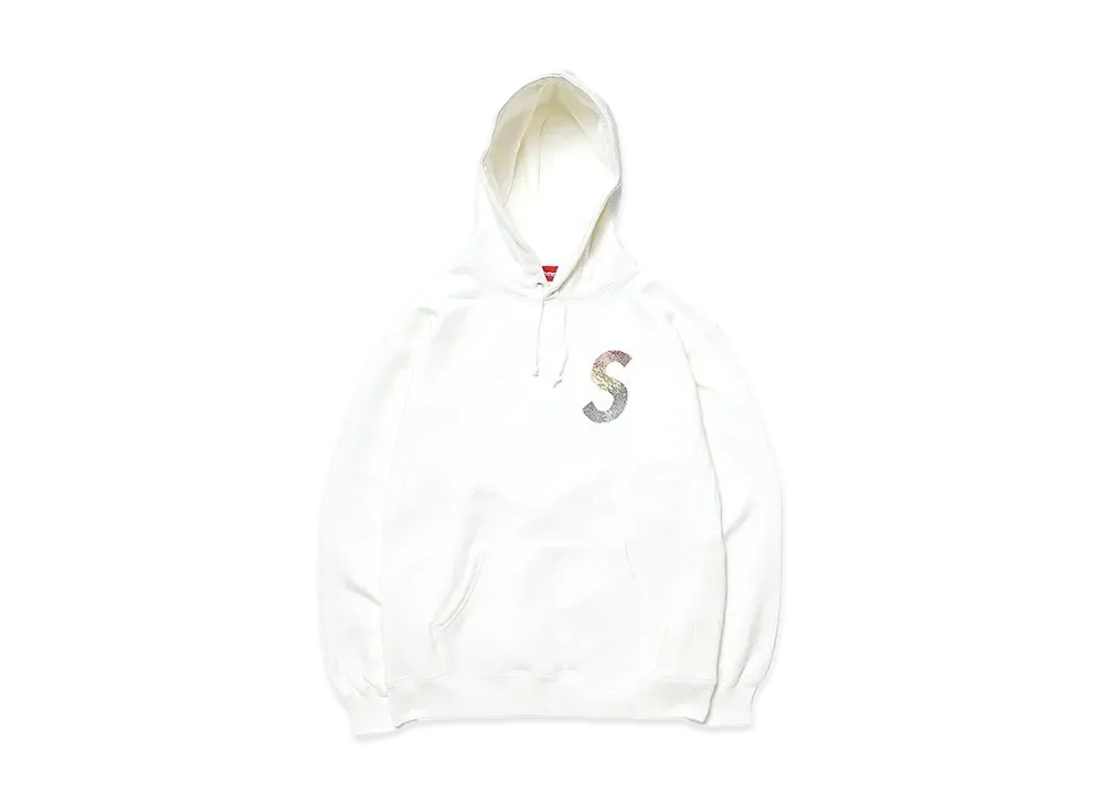Supreme Swarovski® S Logo Hooded Sweatshirt "White"