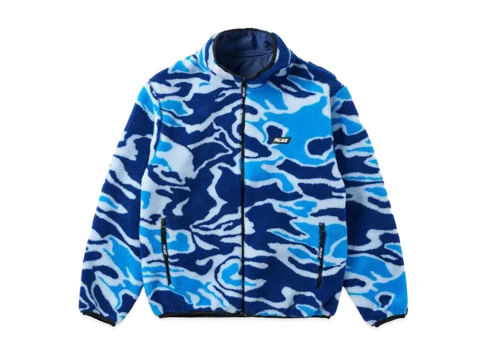PALACE Mirage Reversible Fleece Jacket "Blue"