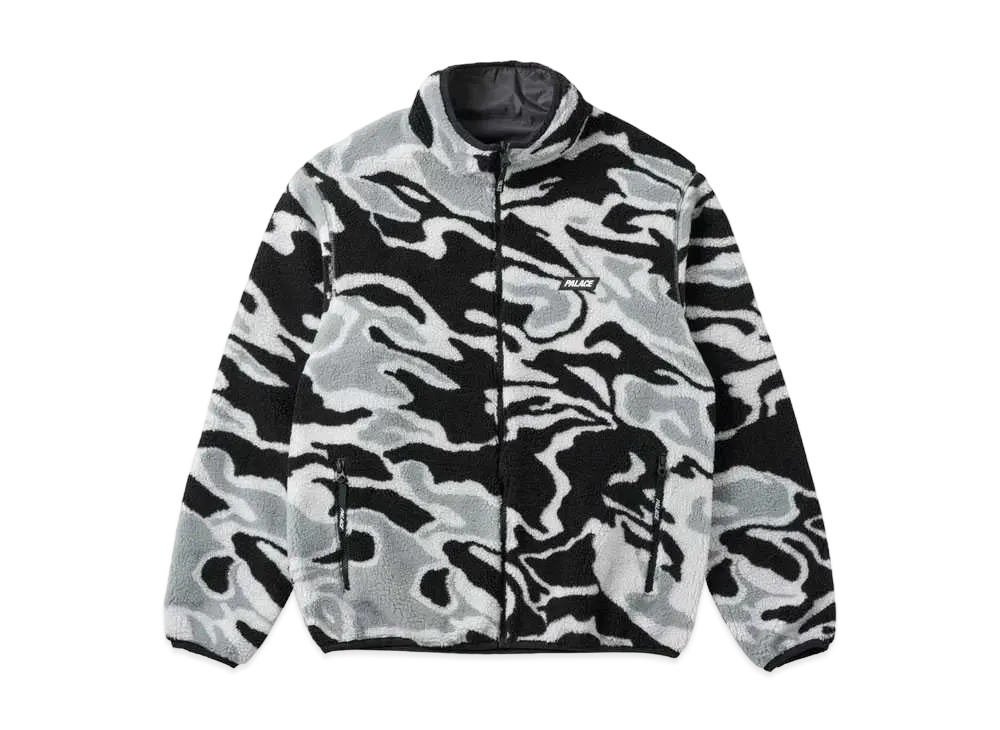 PALACE Mirage Reversible Fleece Jacket "Black"