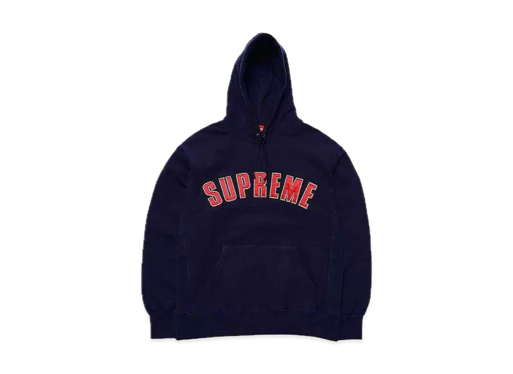 Supreme Pearl Logo Hooded Sweatshirt "Navy"
