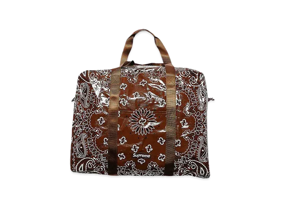 Supreme Bandana Tarp Large Duffle Bag "Brown"