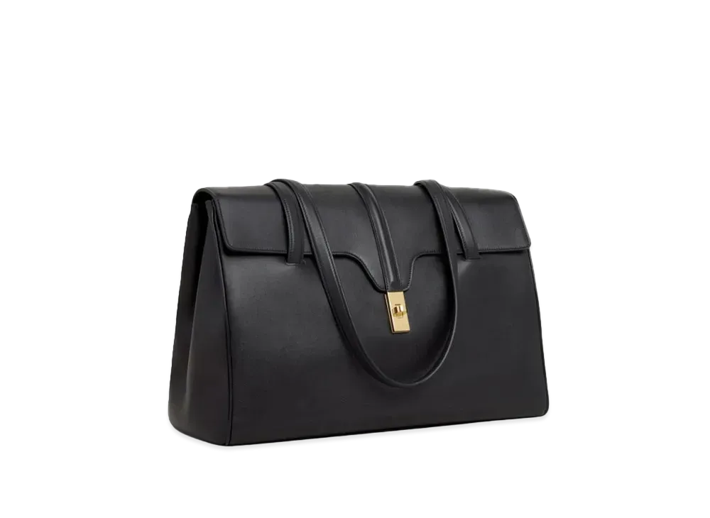 CELINE Large Soft 16 Bag in Smooth Calfskin "Black"