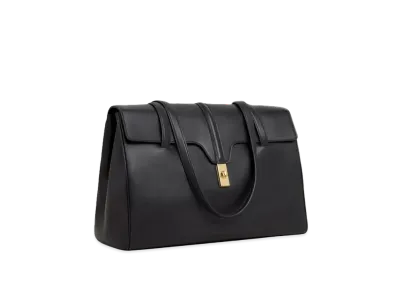 CELINE Large Soft 16 Bag in Smooth Calfskin "Black"