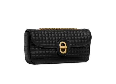 CELINE Medium Chain Sulky Bag in Quilted Lambskin "Black"