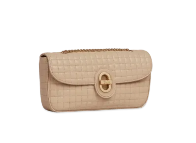 CELINE Medium Chain Sulky Bag in Quilted Lambskin "Beige"