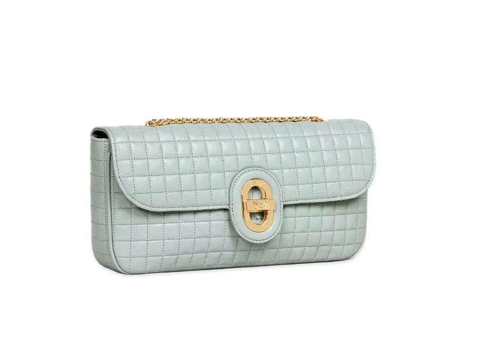 CELINE Medium Chain Sulky Bag in Quilted Lambskin "Mineral"