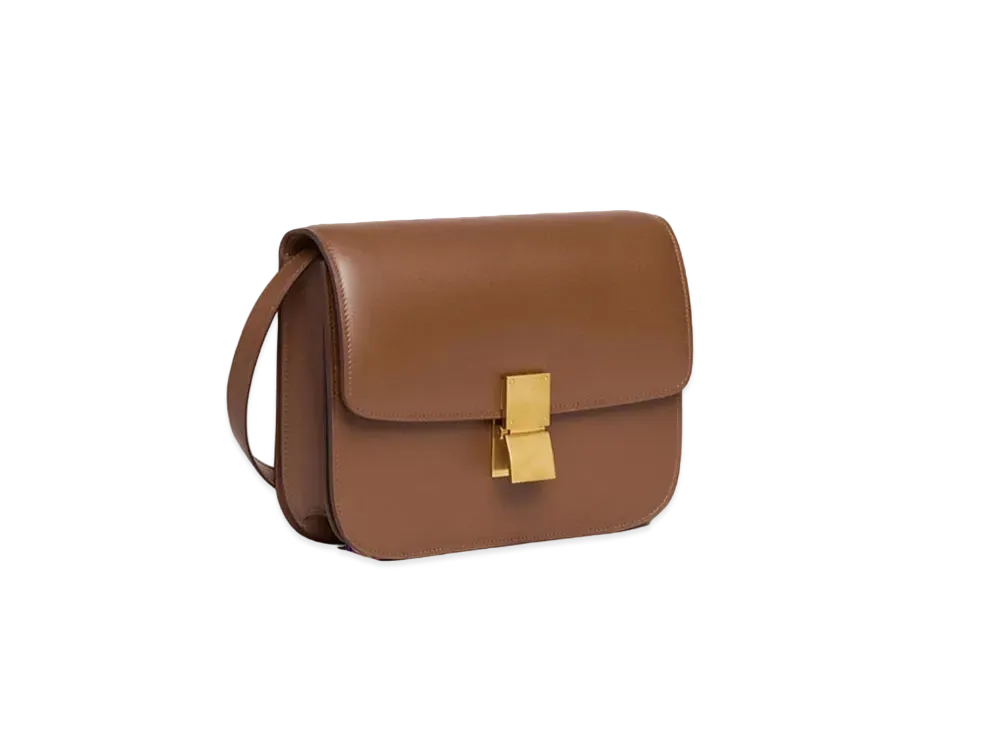 CELINE Medium Classic Bag in Box Calfskin "Camel"