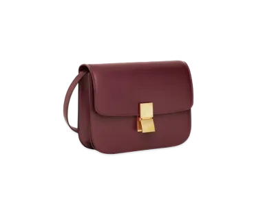 CELINE Medium Classic Bag in Box Calfskin "Burgundy"
