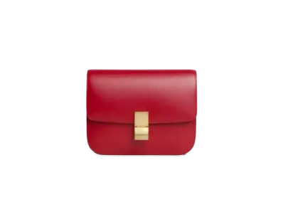 CELINE Medium Classic Bag in Box Calfskin "Red"