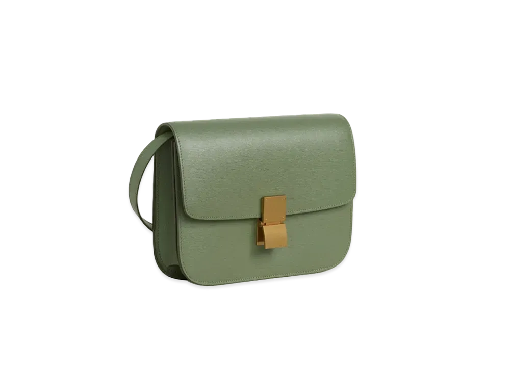 CELINE Medium Classic Bag in Calfskin Liégé "Light Khaki"