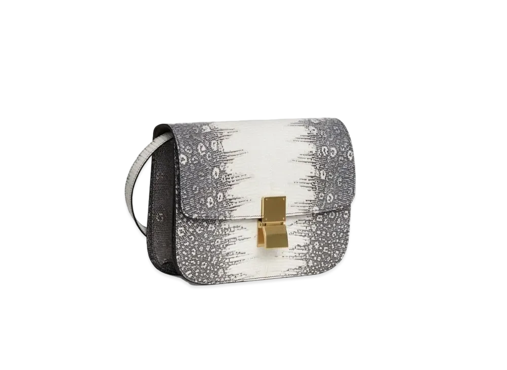 CELINE Medium Classic Bag in Lizard "Natural"