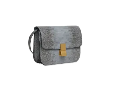 CELINE Medium Classic Bag in Lizard "Medium Grey"
