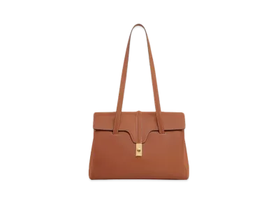 CELINE Medium Soft 16 Bag in Smooth Calfskin "Tan"