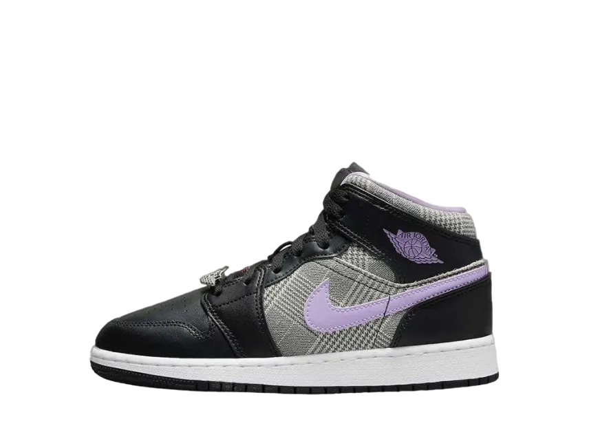 ナイキ GS エアジョーダン1 ミッド SE "ハウンドトゥース"