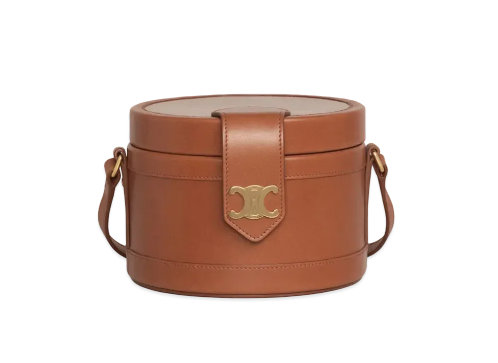 CELINE Medium Tambour Bag in Smooth Calfskin "Tan"