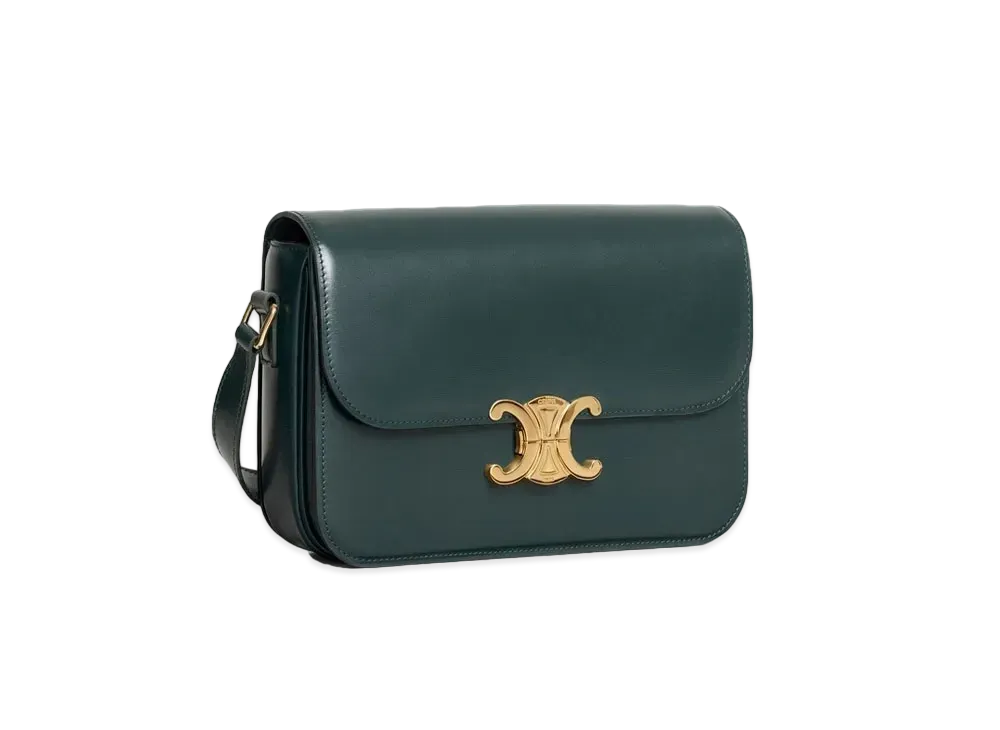 CELINE Medium Triomphe Bag in Shiny Calfskin "Amazone"