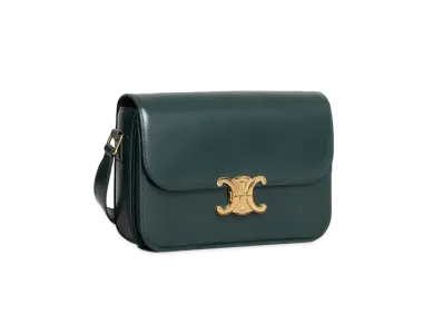 CELINE Medium Triomphe Bag in Shiny Calfskin "Amazone"