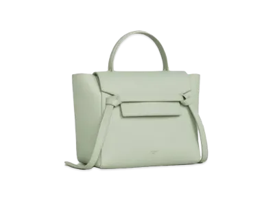CELINE Micro Belt Bag in Grained Calfskin "Vert D'eau"