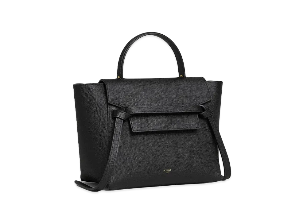 CELINE Micro Belt Bag in Grained Calfskin "Black"